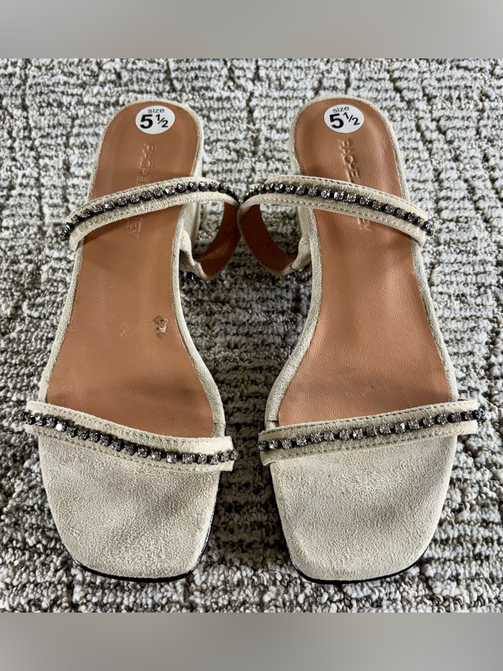 Rachel Comey Women’s Size 5.5 Cream Crystell Sandals